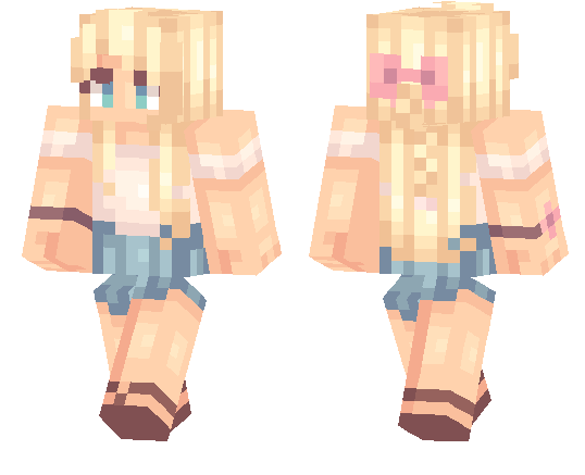 4. Blonde Hair Girl Skindex - Minecraft Skins - wide 5