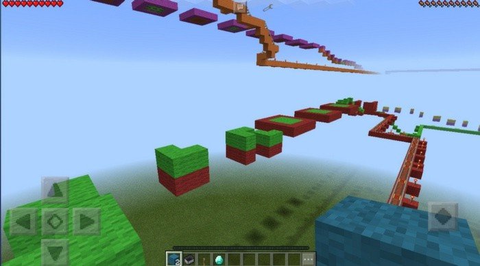 Rainbow Parkour map for Minecraft PE