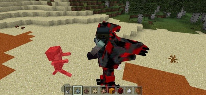 Mecha is a perfect way to defeat your enemies in Minecraft PE