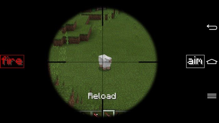 Weapons mod for Minecraft PE 1.2.10