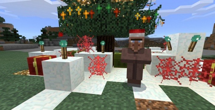 Festive villagers