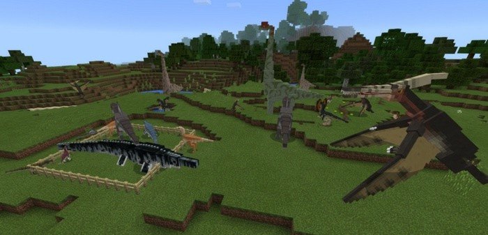 Jurassic park mod for Minecraft PE 1.0.0