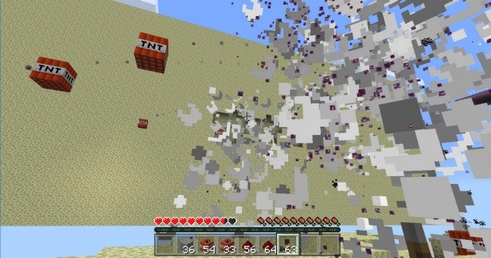 minecraft tnt city explosion
