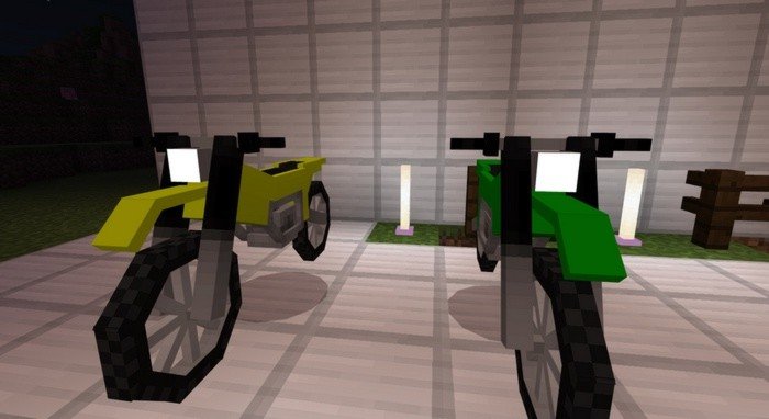 Motorcycles mod for Minecraft PE 1.0.2
