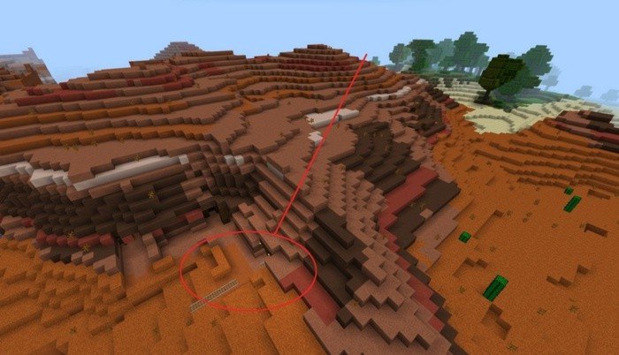 Move through the line to find mineshaft