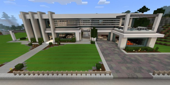 minecraft giant modern mansion map