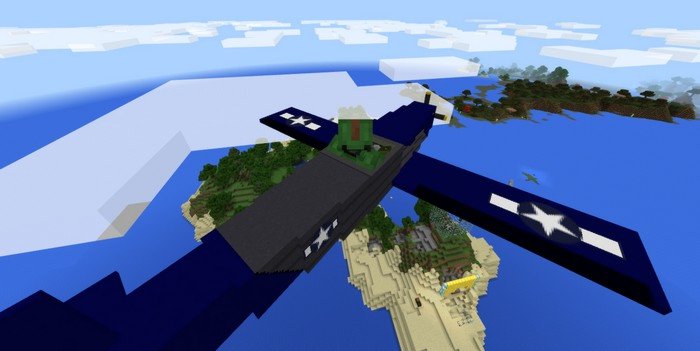 Flying over the clouds in mcpe