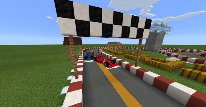 Race track map for Minecraft PE