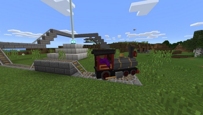 Train mod for Minecraft PE 1.0.5