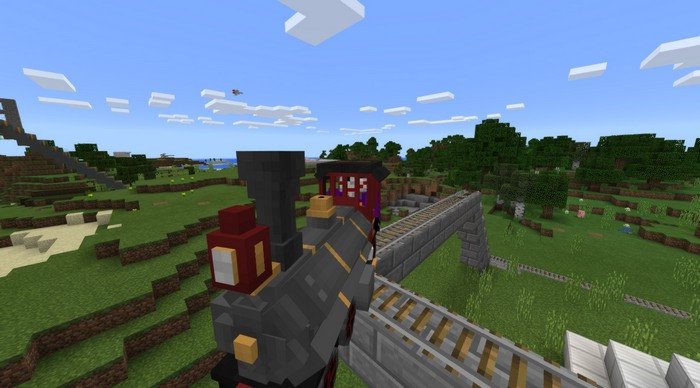 Train mod for Minecraft PE 1.0.5