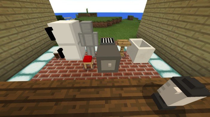 Mine Furniture mod for Minecraft PE 1.5