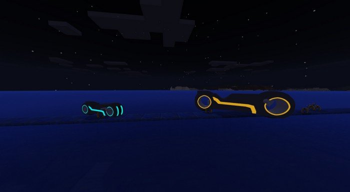 3D Tron bikes mod for Minecraft PE 1.1.2