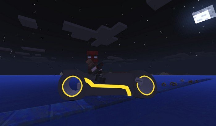 3D Tron bikes mod for Minecraft PE 1.1.2