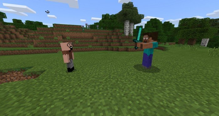 Notch vs Herobrine mod for Minecraft PE 1.1.3