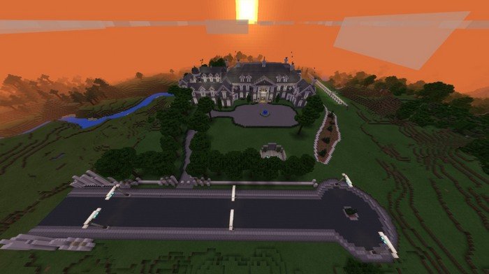 minecraft pe modern mansion map