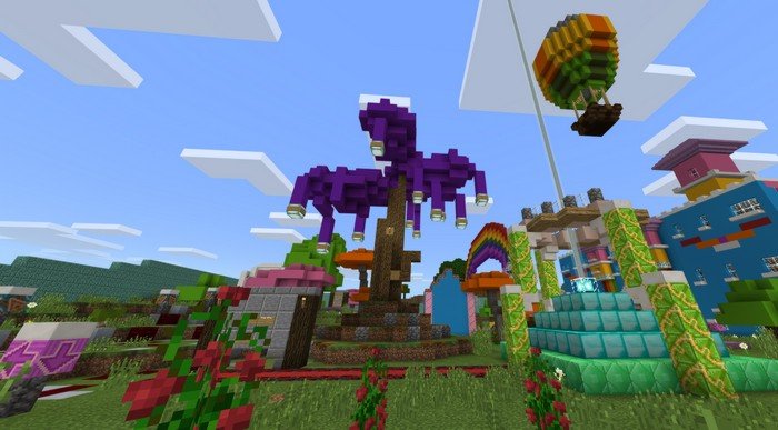 Rainbow Castle map for Minecraft PE 1.2.0