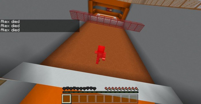 If you will step on the red block - you'll die