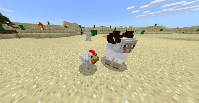 Detailed mobs mod for Minecraft PE 1.2.8