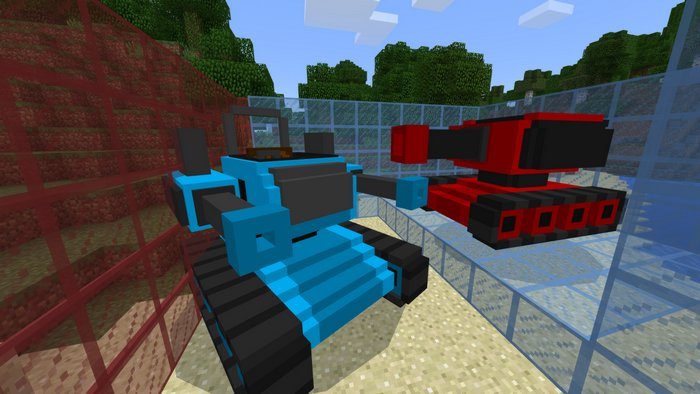 Blue and Red tanks