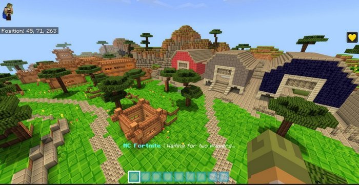 Fortnite Map In Minecraft Pe Fortinite Minigame Map For Minecraft Pe 1 2 11