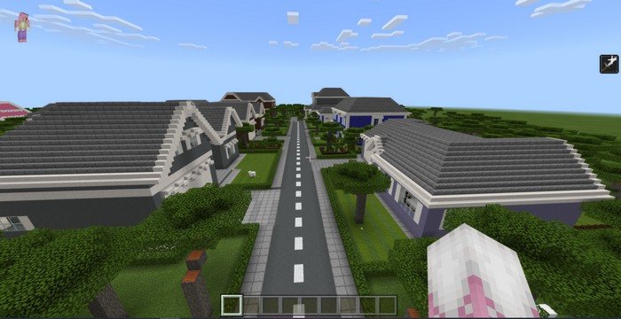 minecraft town with school map 1.7.10