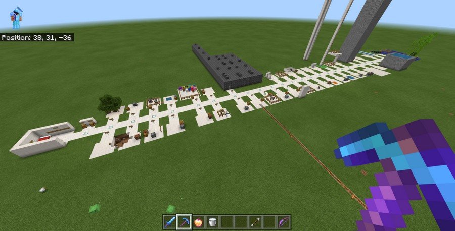 minecraft achievement city map