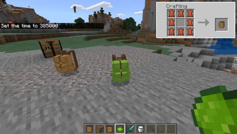 backpack minecraft pe