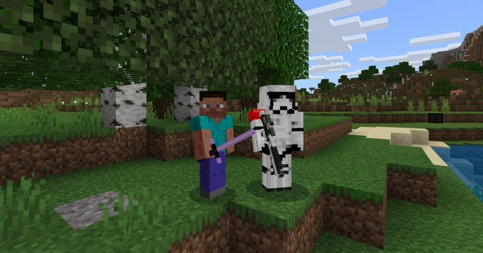 Minecraft lightsaber pe