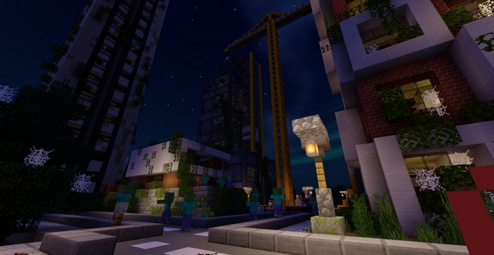 Apocalyptic city map for Minecraft PE
