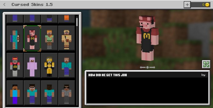 Cursed Skin pack for Minecraft PE 