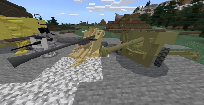 WW2 Artillery addon for Minecraft PE 1.16.40