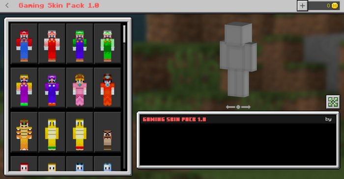 Gaming skin pack for Minecraft PE 1.16.40