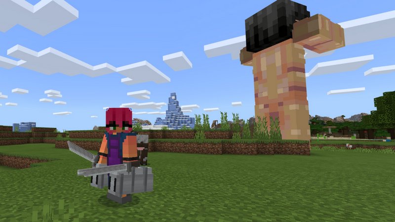 Killing Titans in Minecraft Attack on Titan Mod (Download Link in