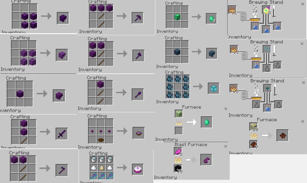 Enderite crafting recipes part 2