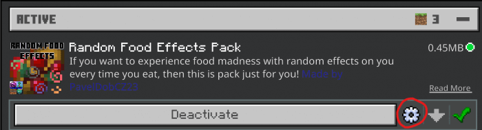 Random food effects addon