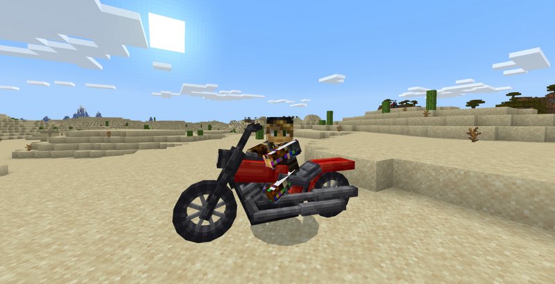Motorcycles addon for Minecraft PE 1.19.50