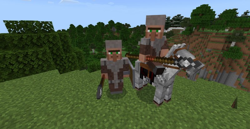 Villager knight on a horse