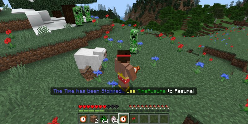 Time Stop addon for Minecraft PE 1.19.20