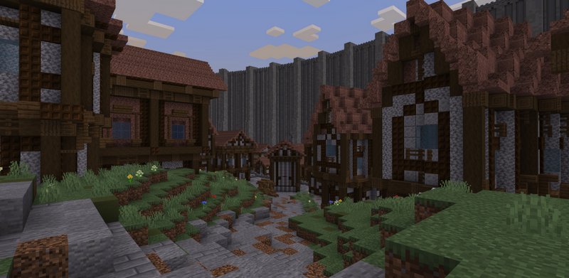 Shiganshina District From Attack On Titan In A Minecraft Map