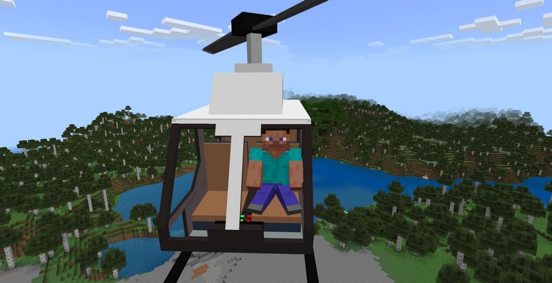 Flying on the helicopter