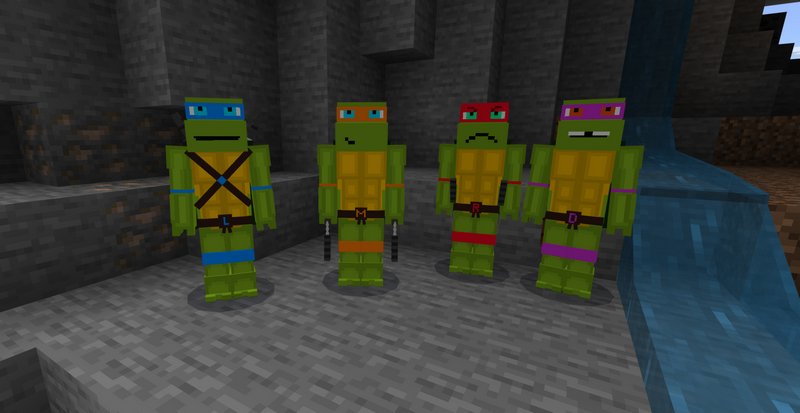 All four teenage mutant ninja turtles