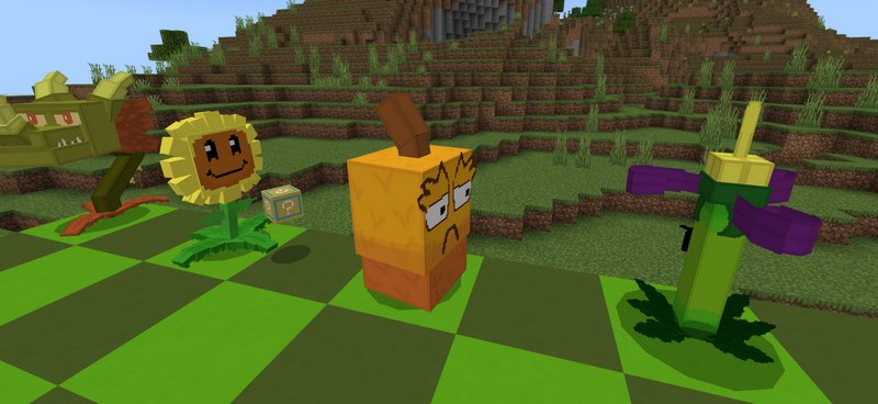 Plants Vs Zombies 2 Addon - Bedrock Minecraft Mod