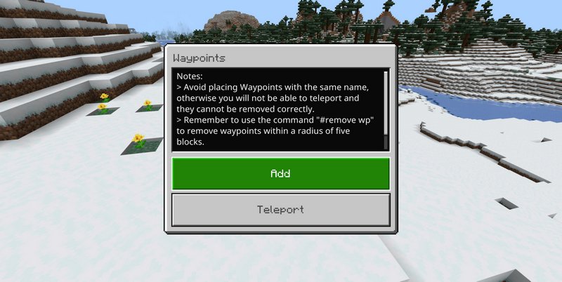 addon multiplayer waypoint mcpe 1.20+ 