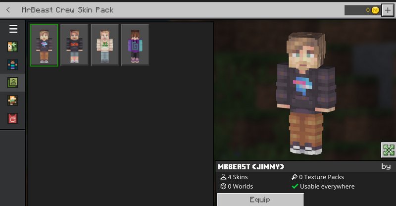 Mrbeast Minecraft Skins