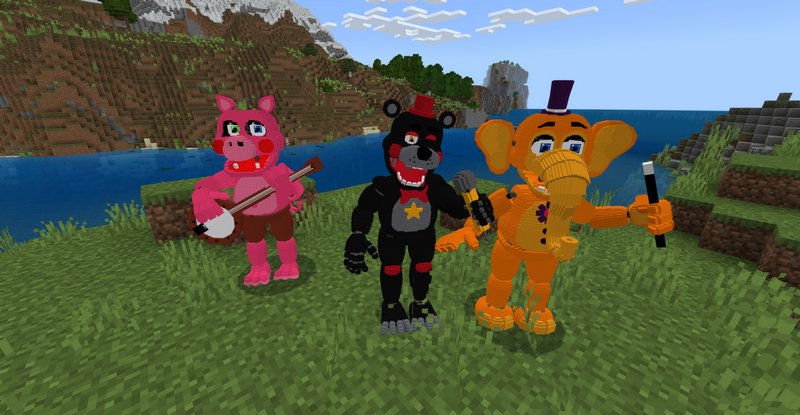 FNaF Universe and Fazbear Fanverse Mod (1.19.2, 1.18.2) - Horror Monsters 