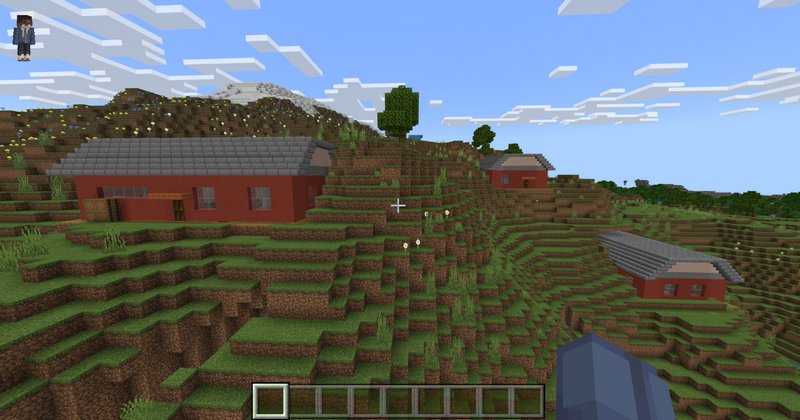 Abandoned houses in Minecraft world