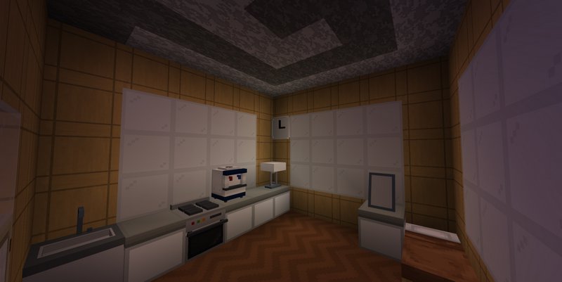 Kitchen build with the use of Modern blocks