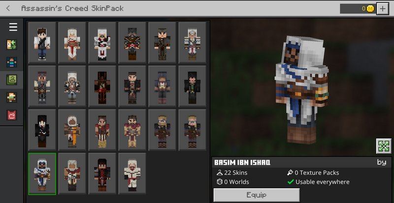 minecraft skins assassins creed