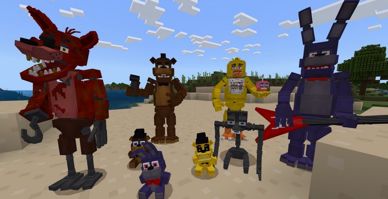 Five Nights at Freddy's 4 MOD UPDATE in Minecraft PE 