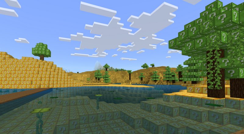 Flat Lucky Worlds Map(6 worlds) - Mods for Minecraft